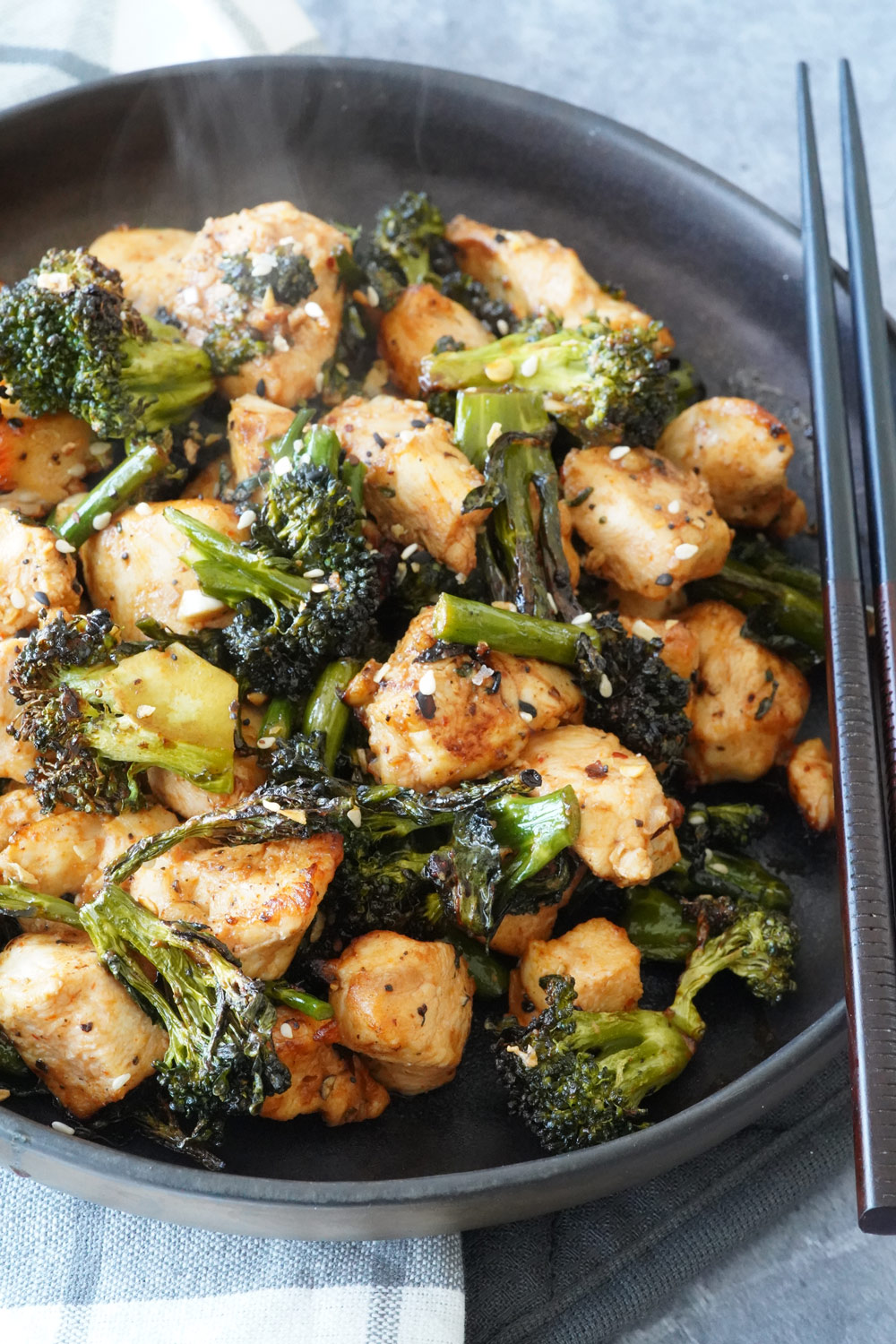 Chicken and broccoli in the air fryer