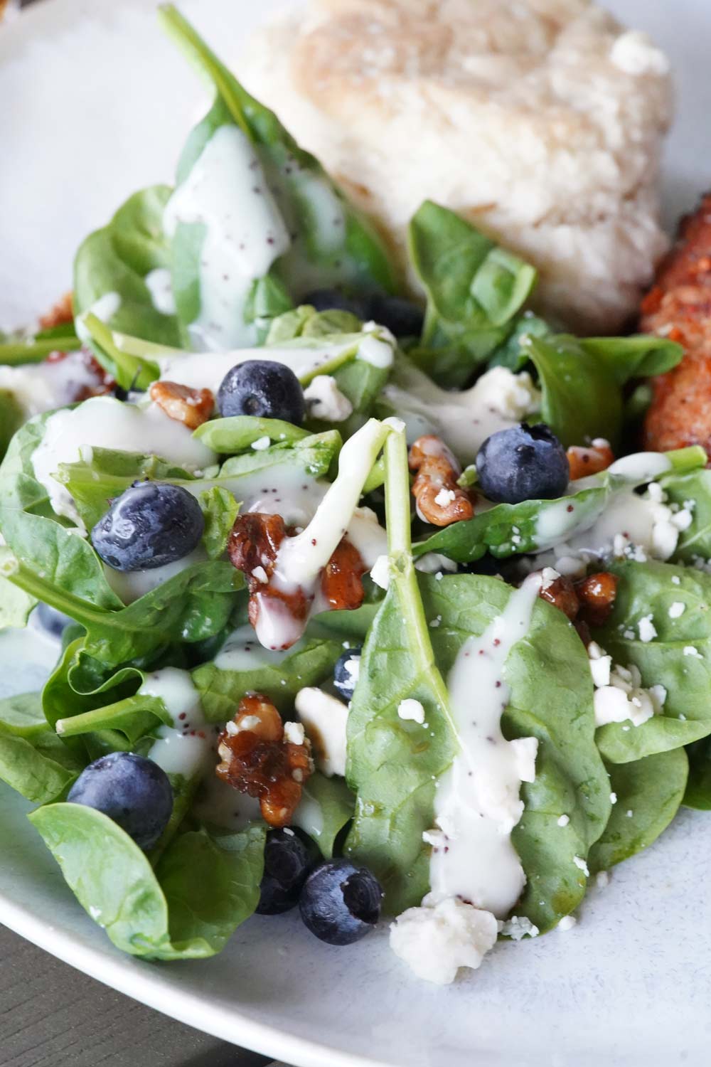 blueberry spinach salad