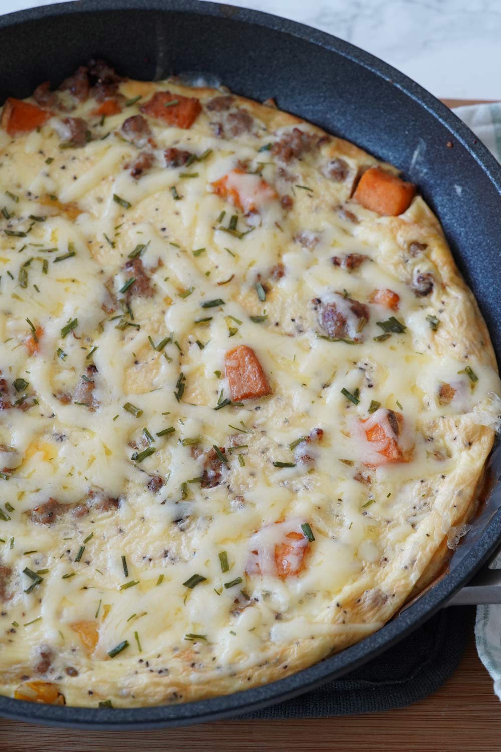 Butternut squash & Sausage frittata