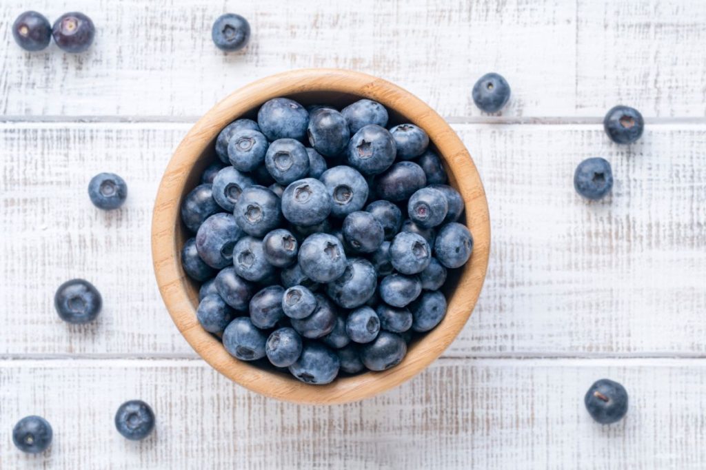 carbs in blueberries