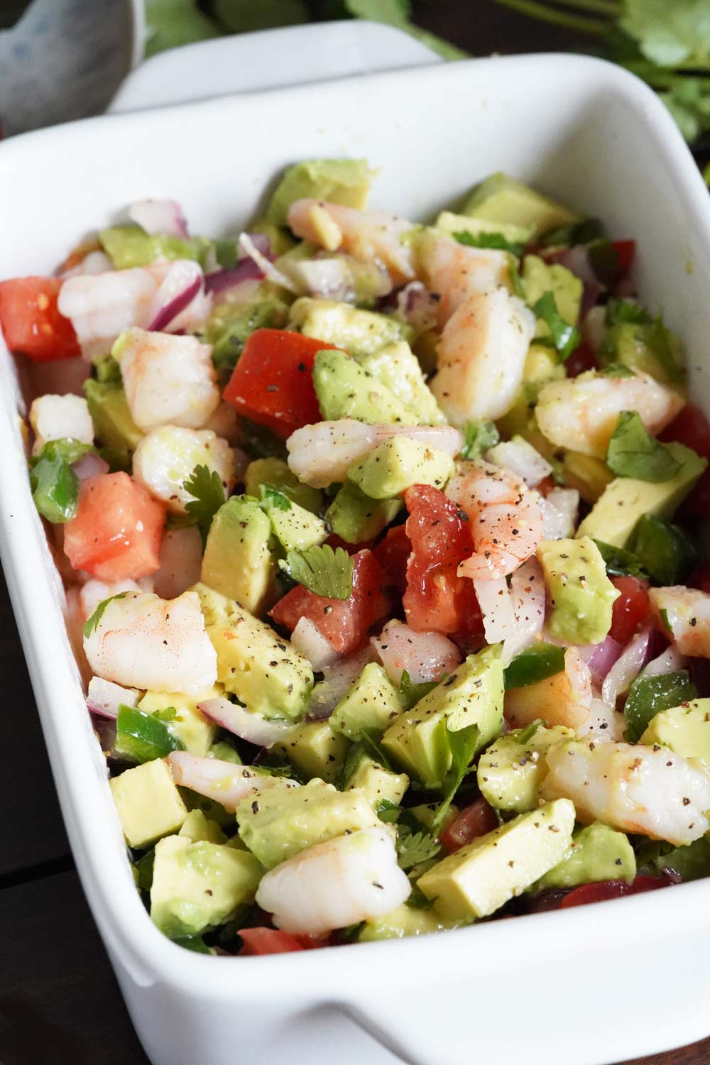 Cilantro lime shrimp salad