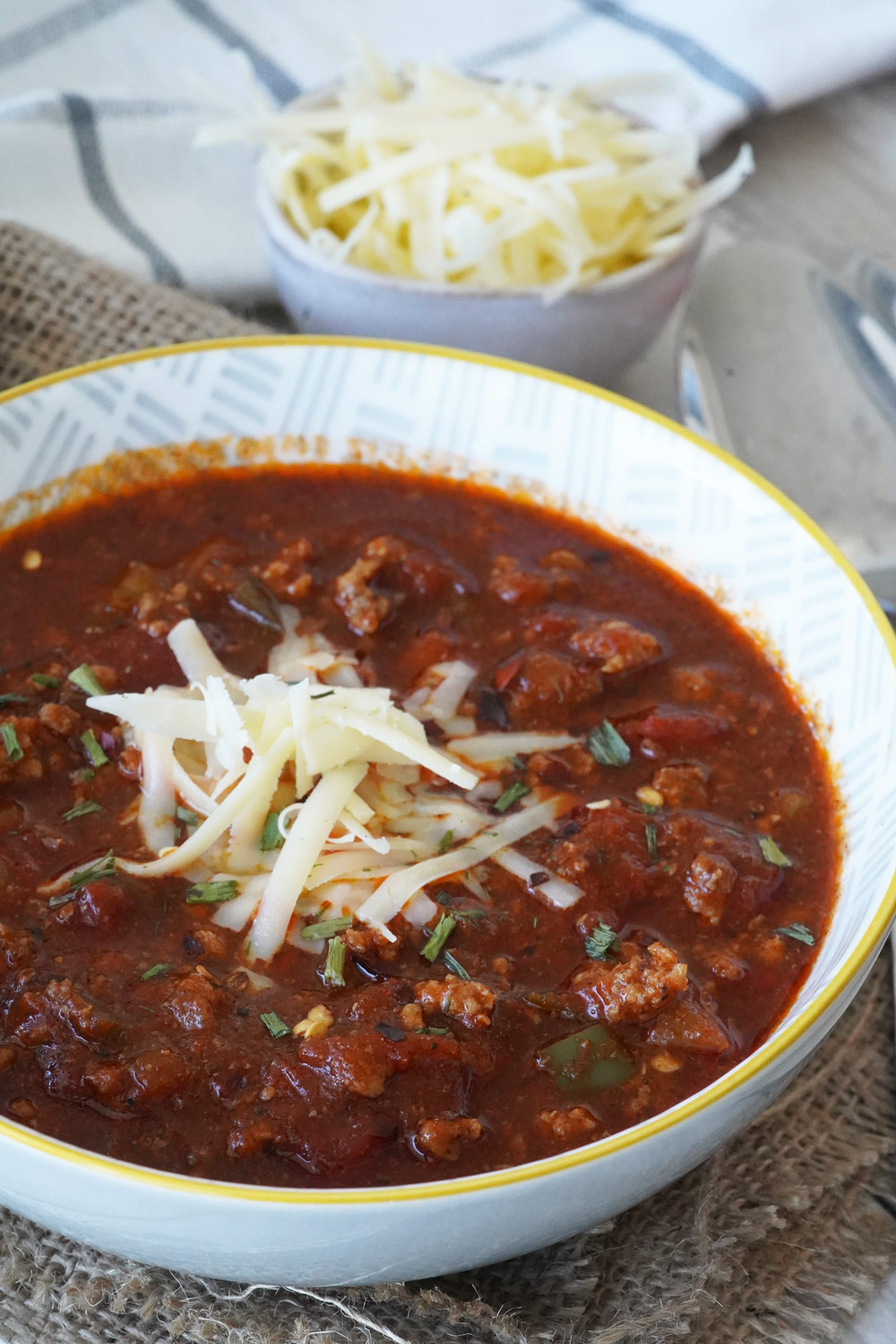 A bowl of chili