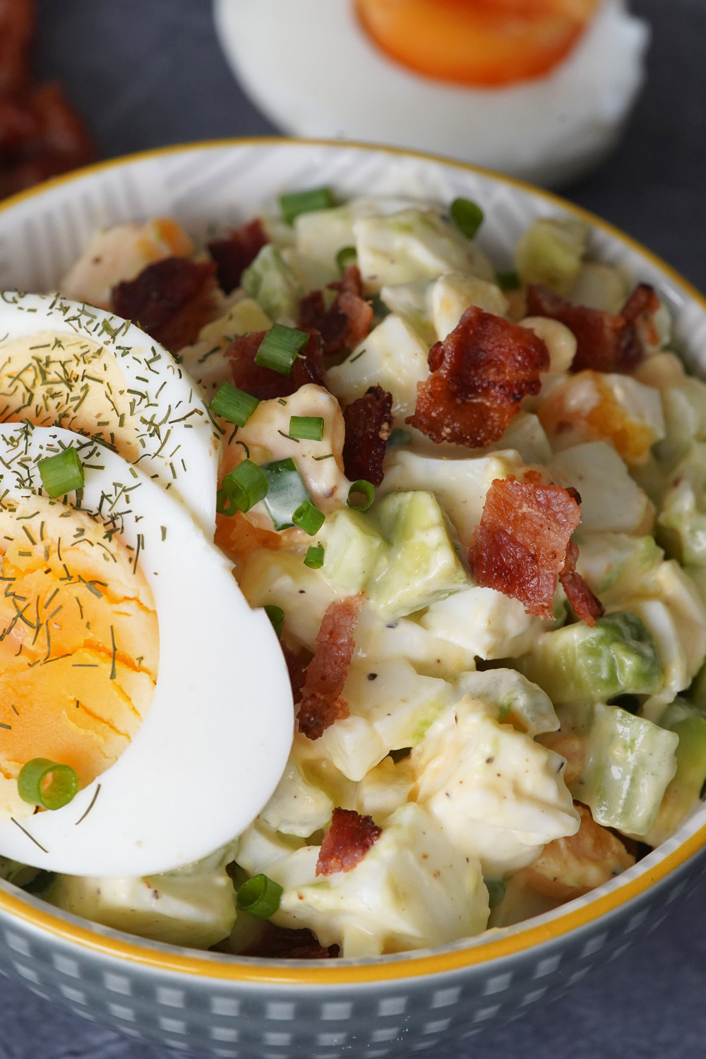 Egg salad in a bowl