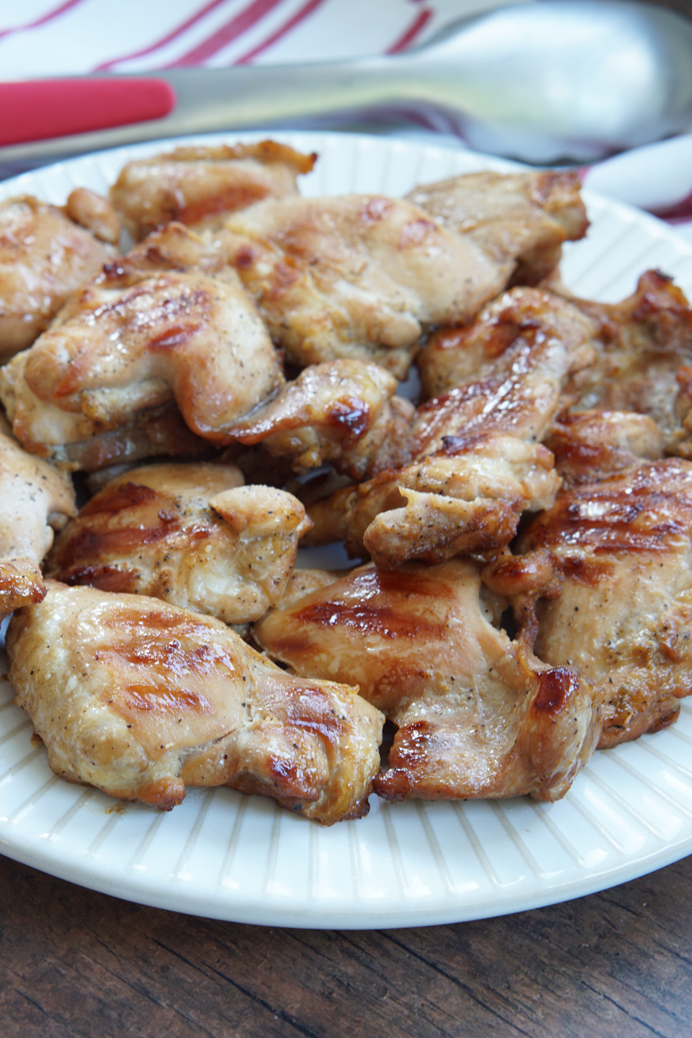 Grilled chicken thighs