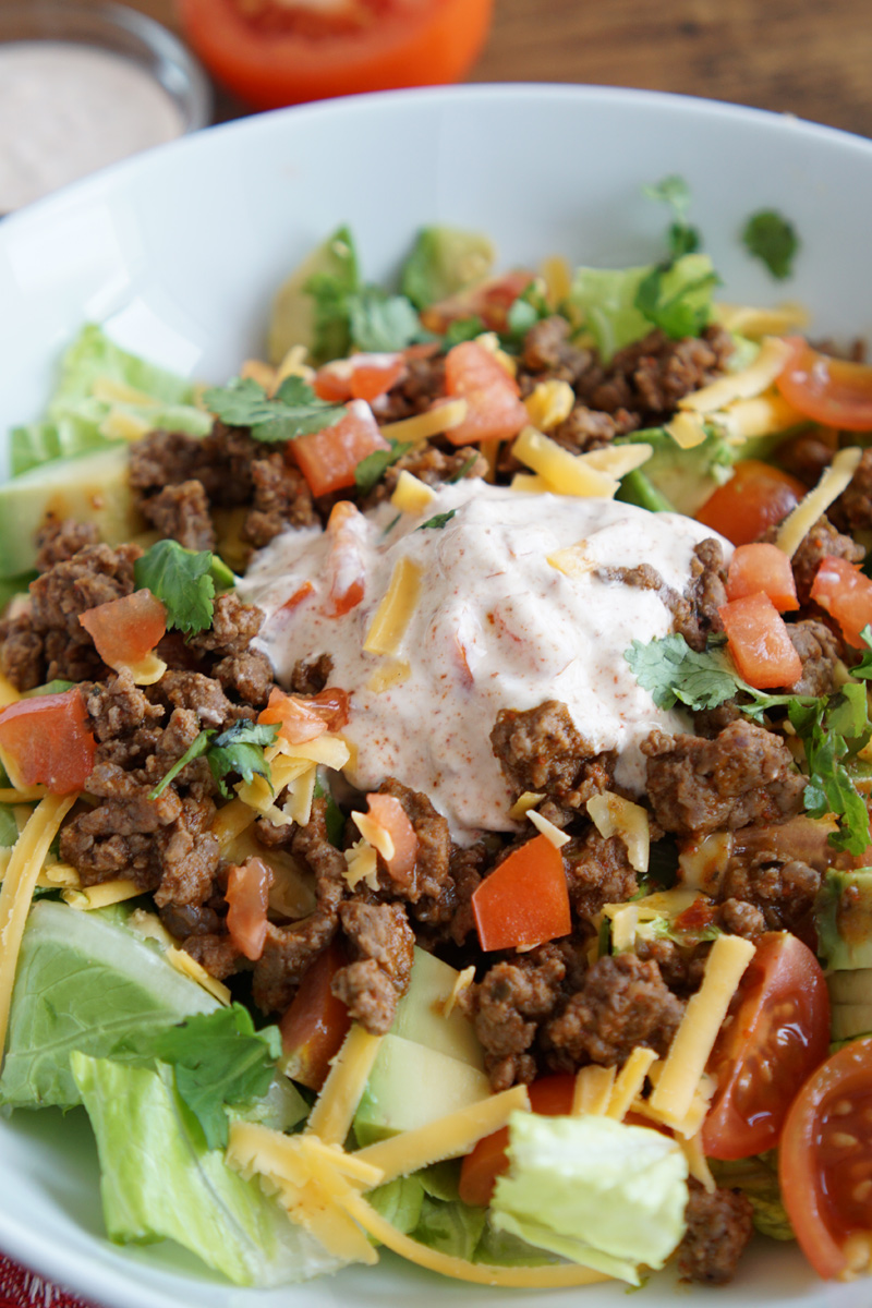 Keto taco salad