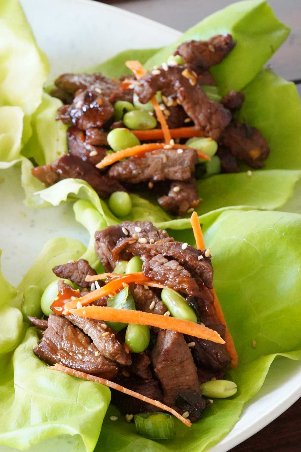 Korean beef lettuce wraps