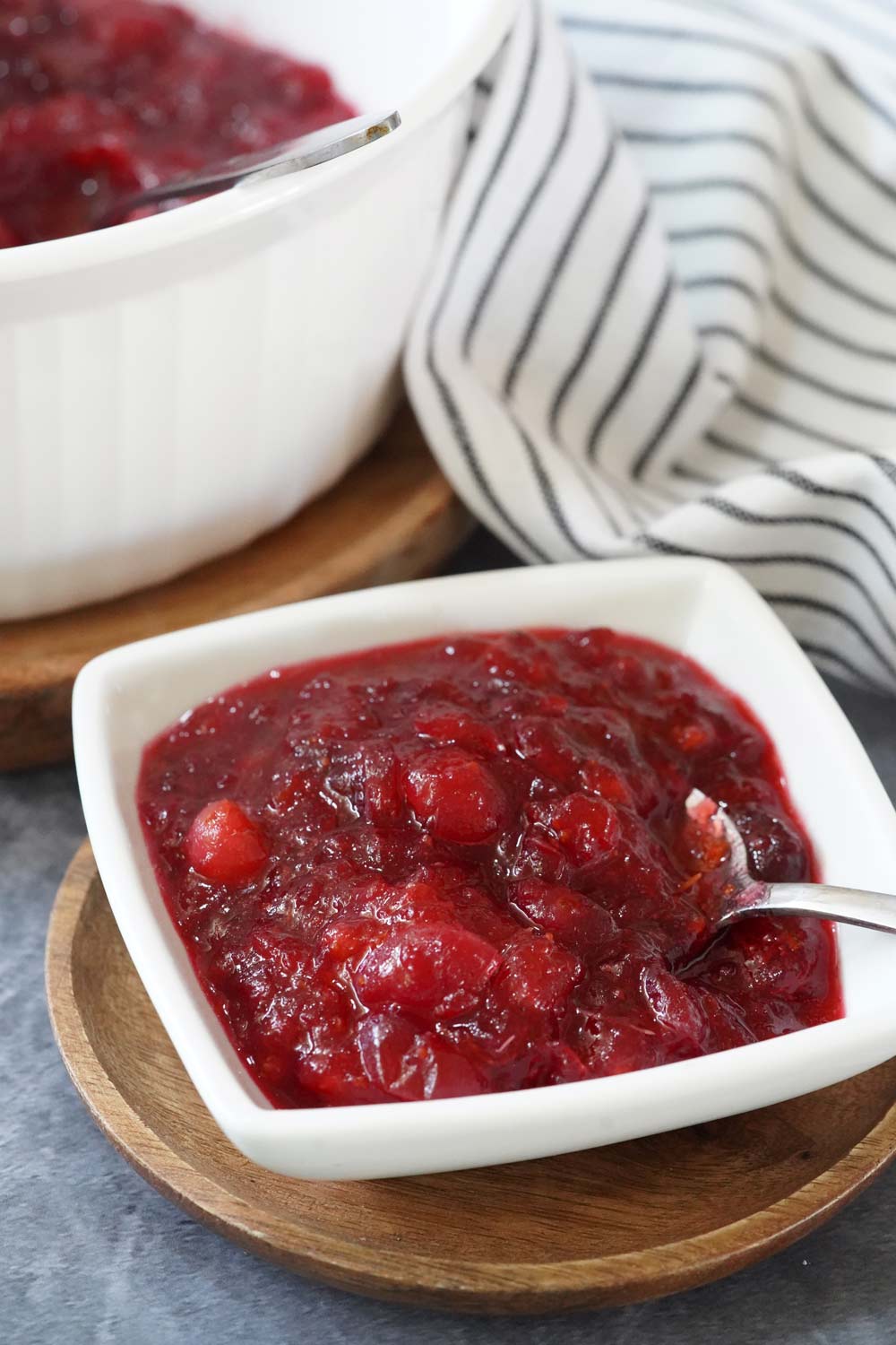 Cranberry sauce in a bowl, low-carb/keto cranberry sauce