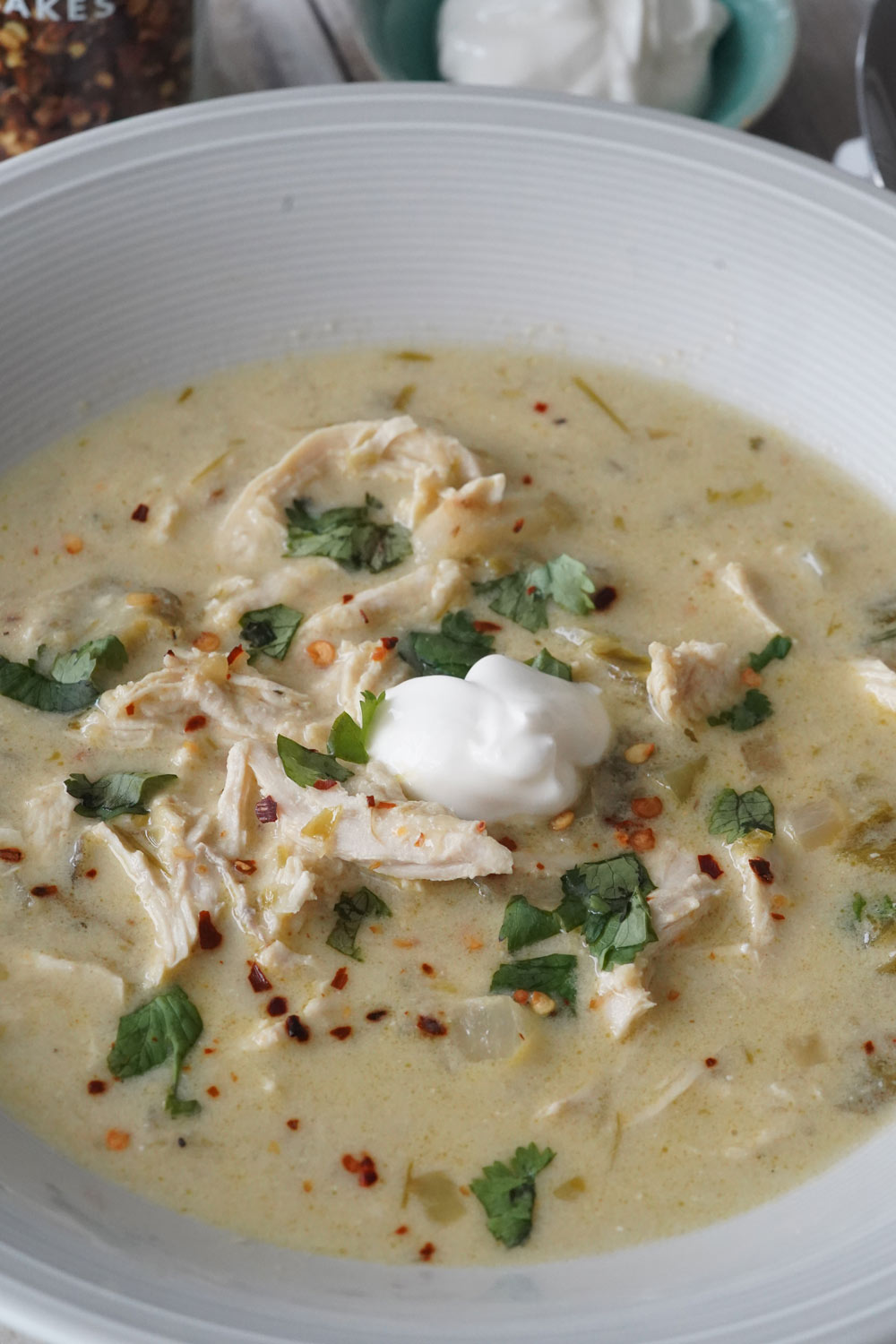 Low Carb Green Enchilada Chicken Soup