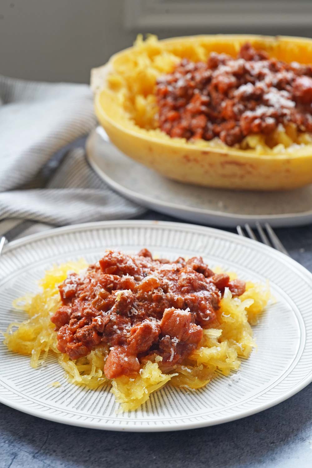 low-carb spaghetti squash Bolognese