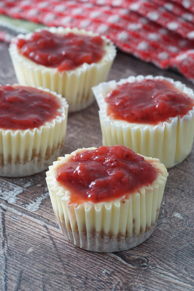 Keto Cheesecake Bites with Strawberry Topping