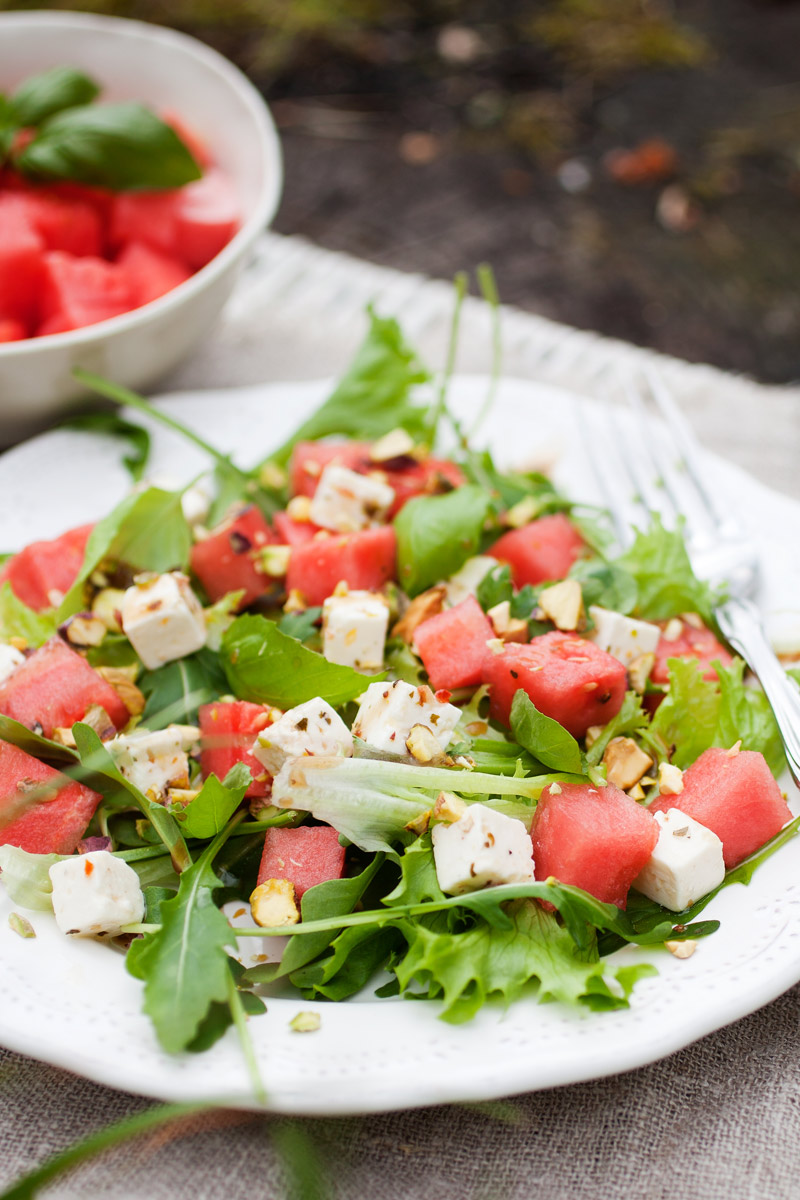 Watermelon Arugula Salad