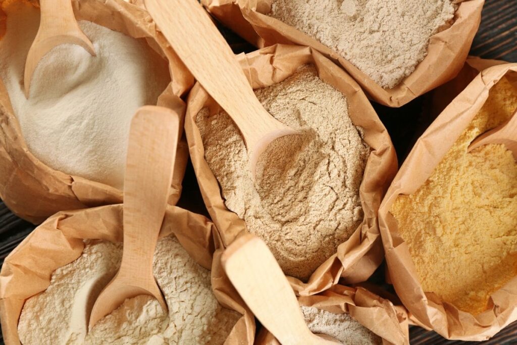 Different flours, low-carb wheat flour substitutes